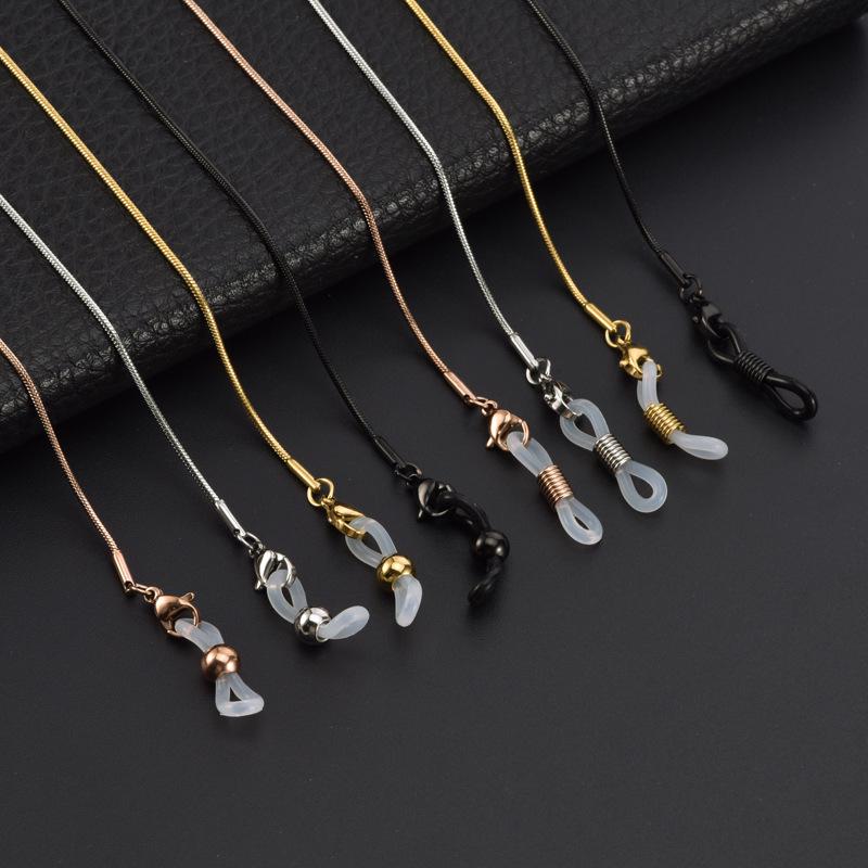 Damenmode Metall Brillenkette Lanyard mit Schlangenkettendesign für Sonnenbrillen