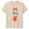 Jolly Little Things Decorative Bows Mens Womens Tee Illustrated Graphic T-Shirt