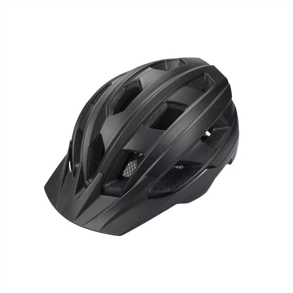 Casque de vélo pour hommes et femmes, forme intégrée avec lumière et visière, casque de cyclisme sur route et de montagne
