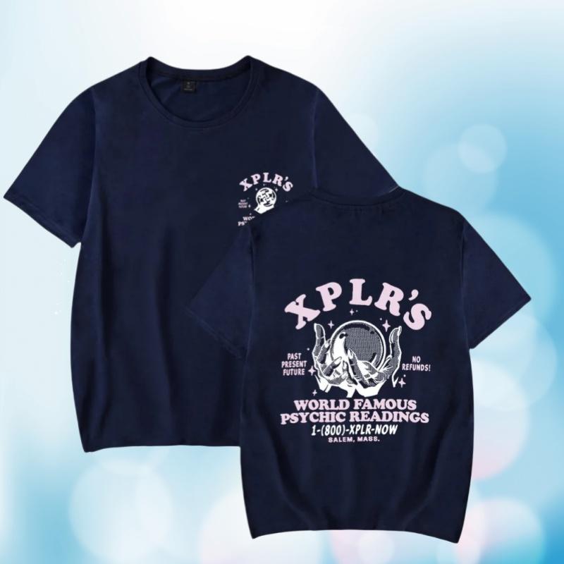 

Хлопковая классическая модная брендовая мужская и женская футболка с принтом в виде получерепов и цветов 2025 года, свободная футболка с короткими рукавами и круглым вырезом XXXL