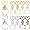 20pcs/Set Heart-shaped Rotary Lobster Clasp with Key Ring for Key Chain Bag Holder Keychain for DIY Jewelry Making Supplies