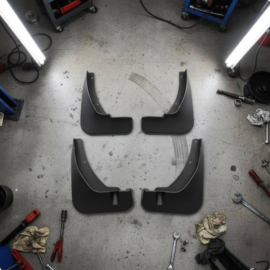 4 Pieces Car Mudguard Set Wear Resistant Front Rear Mud Flaps Easy Installation