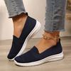 Zapatillas de deporte sin cordones de malla transpirable para mujer: zapatos planos cómodos de moda de verano 2025
