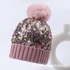 European and American Fashion Trendy Sequined Knitted Wool Hat Men's and Women's Autumn and Winter Personality Street Versatile Thermal Hat Ear Protec