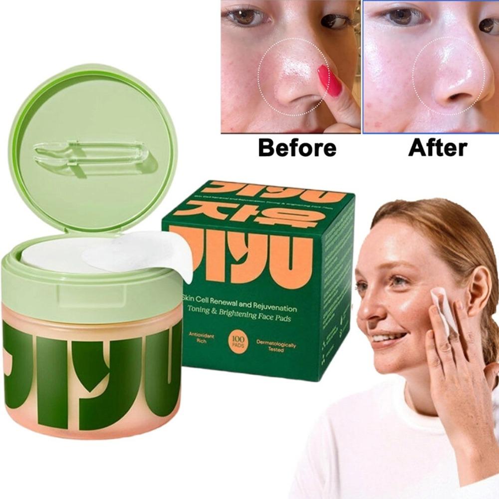 Korean Skin Brightening Toner Pads, Rejuvenating Toning Pads for Face, Promote Cell Renewal Improve Uneven Skin Tone Firm Skin