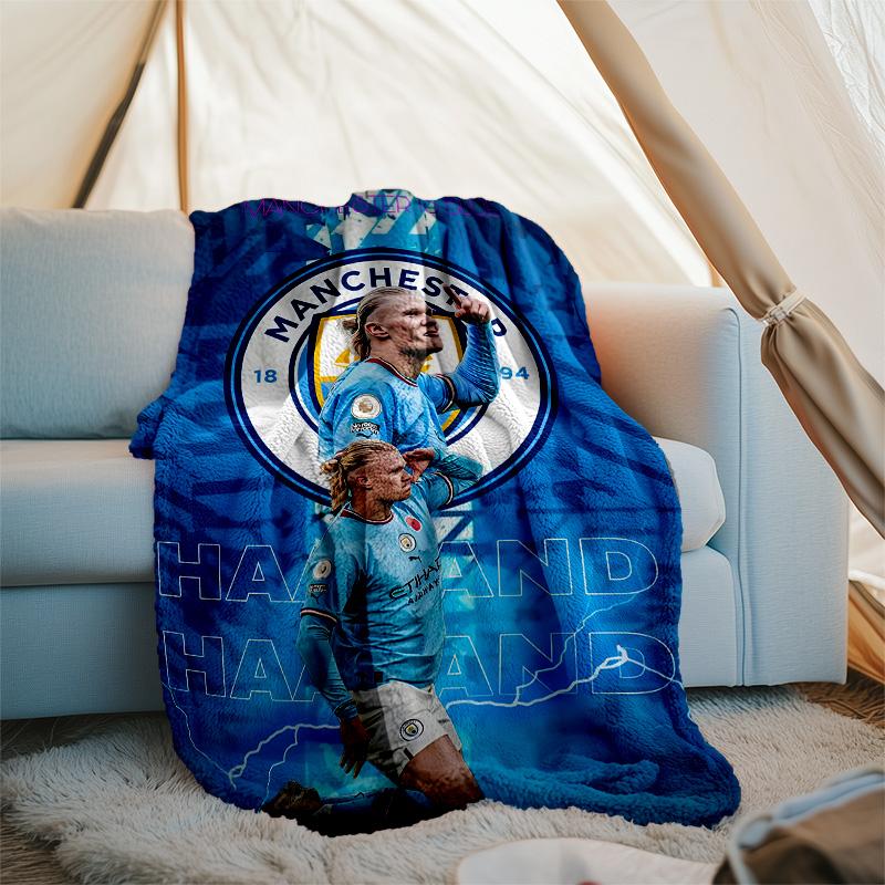 1pc Haaland13 Theme Blanket - Digital Print, Polyester, Cozy for All Seasons, Perfect for Outdoor, and Travel