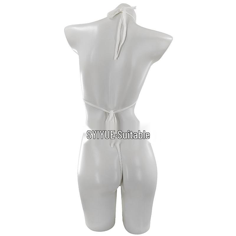 Yi Yue Plus Size Halter Bandage Bodysuit Open Crotch Sleepwear 8817