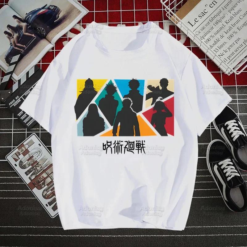 Gojo Satoru Jujutsu Kaisen Otaku Harajuku Man T Shirts Tees Shirt Tops Design Short-Sleeved Aesthetic Anime T Shirt