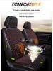 Ventilated Wooden Bead Seat Cushion with Lumbar Support - Breathable, Massage Pad for Car or Office Chair