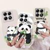 Für Xiaomi 14T Hülle 14T Pro Cover Süßer Cartoon-Panda Weiches Flüssigsilikon Stoßfest Funda Für Xiaomi 14T Pro Mi14TPro 5G Hülle
