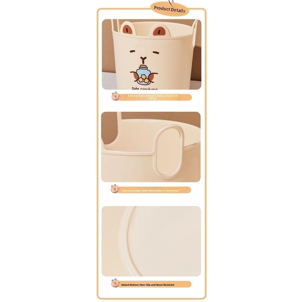 New Cartoon Pencil Holder Large Capacity Round Desktop Storage Buckets Pen Container Students Stationery