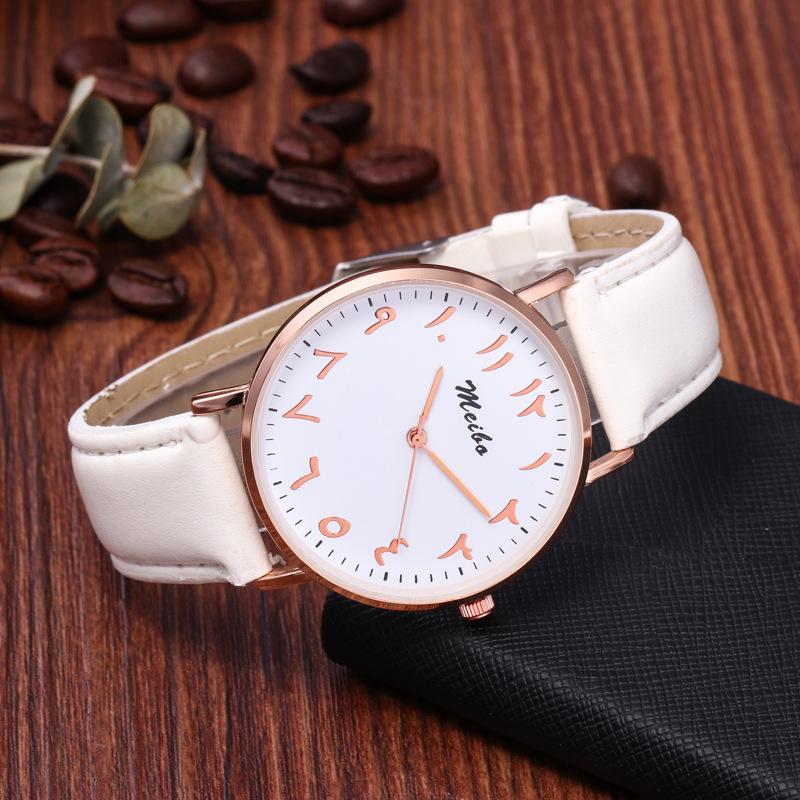 Watch Creative Pu Simulation Leather Strap Quartz Watch Men'S And Women'S Watch, Gift Watch
