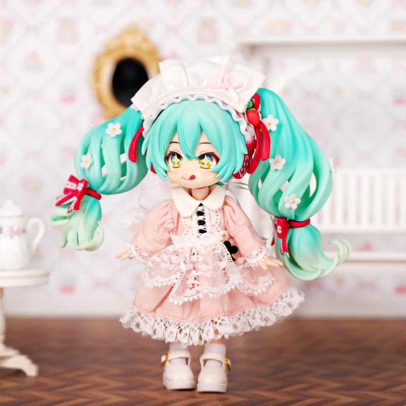 Roupas OB11 Conjunto de Saia Vestido Rosa Decoração de Roupas Molly, Corpo GSC, Roupas para Bonecas BJD 1/12 Brinquedo de Vestuário