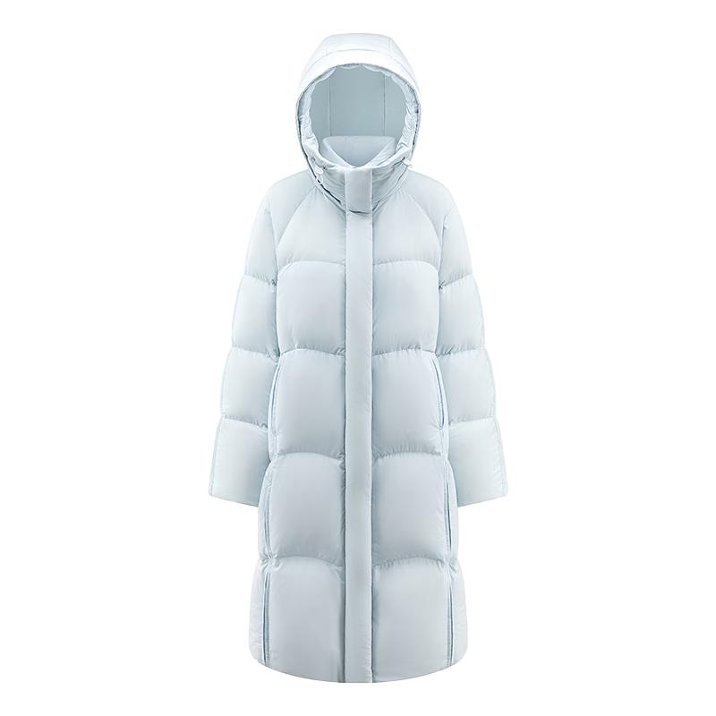 Aolaiyi Women's 2025 Winter Long Hooded Puffy Down Jacket