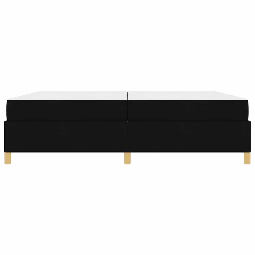 Bed Frame with Mattress Black 200 x 200 cm Fabric
