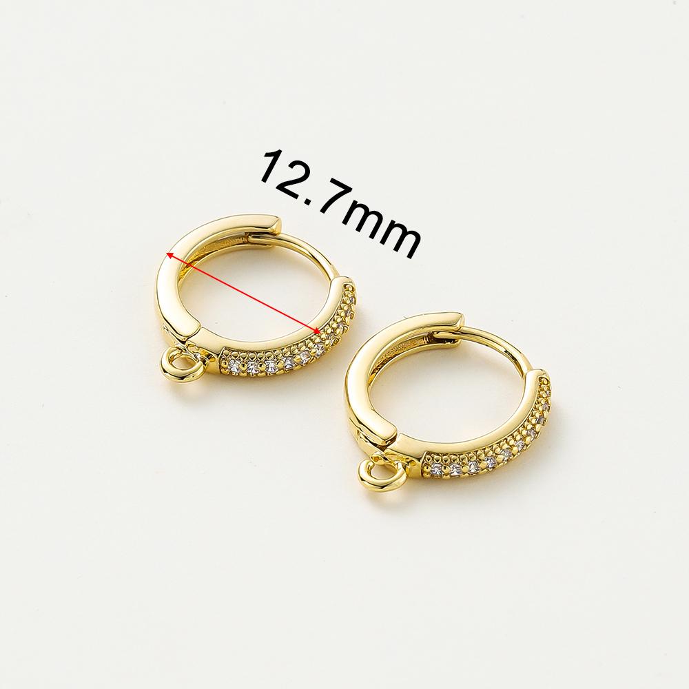 14K 18K Gold Plated Round Circle Gold Plated Hoop Earrings For Women Korean Fashion Ring Earrings Jewelry Accessories