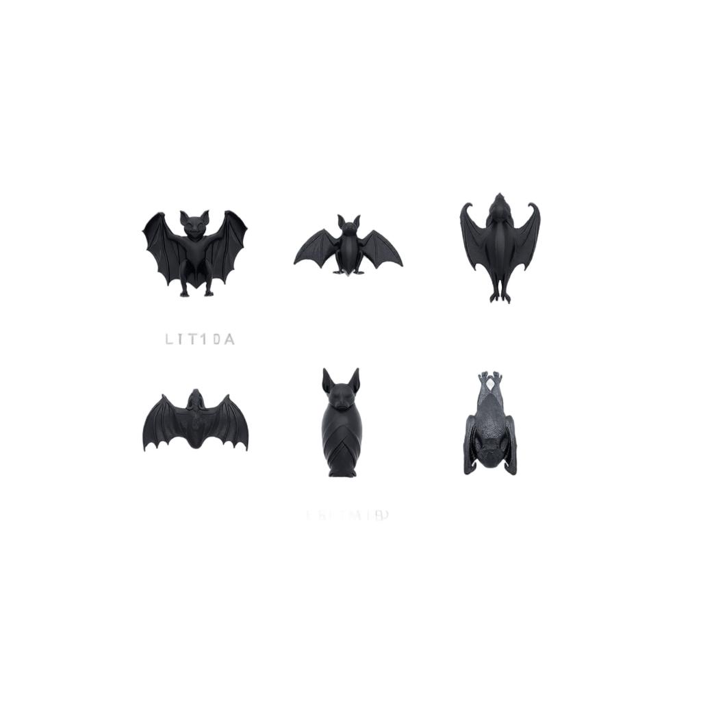 Halloween 3D Bat Refrigerator Magnets Set of 6pcs Decorative Magnetic Fridge Stickers for Home Office Kitchen