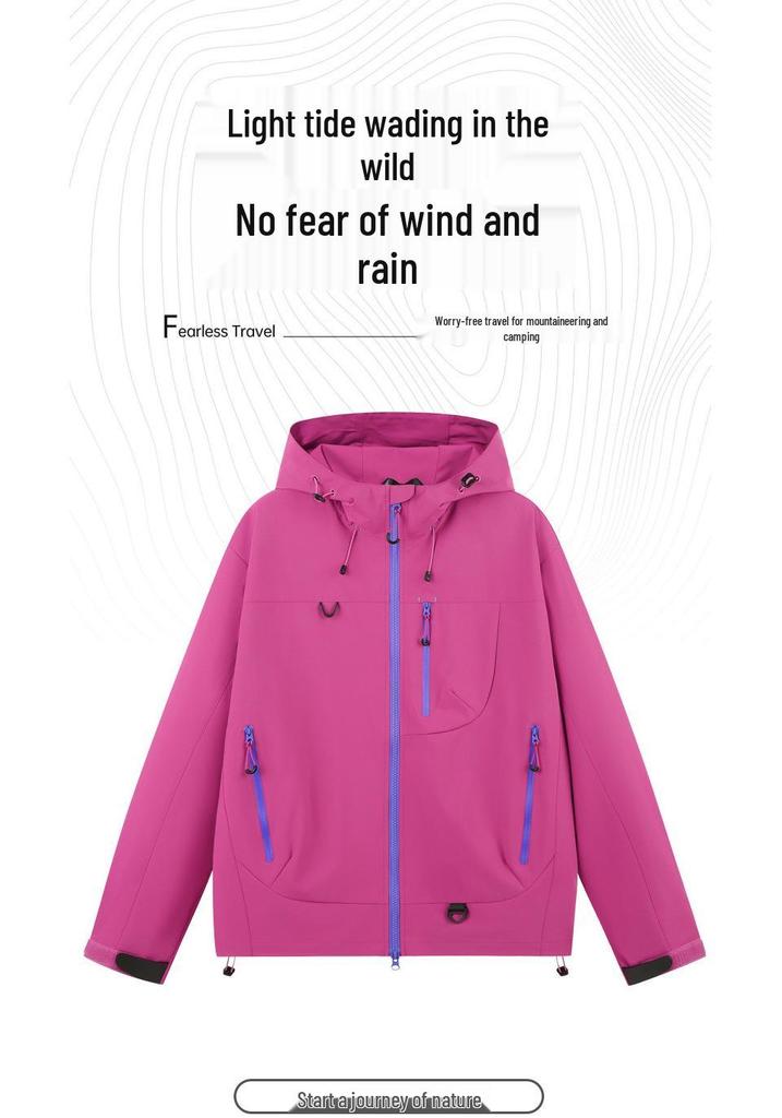 Unisex Windproof Outdoor Sports Jacket for Spring & Autumn - Trendy for Mountaineering & Skiing