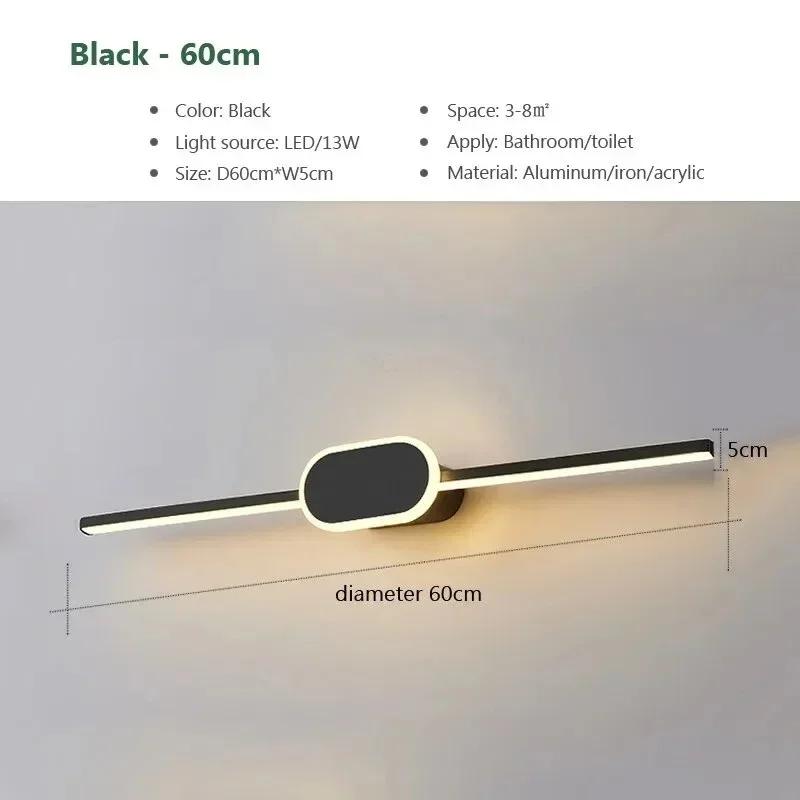40/60/80cm Mirror Front Light Tricolor Light For Restroom Bedroom Mirror Front Lighting LED Wall Sconce