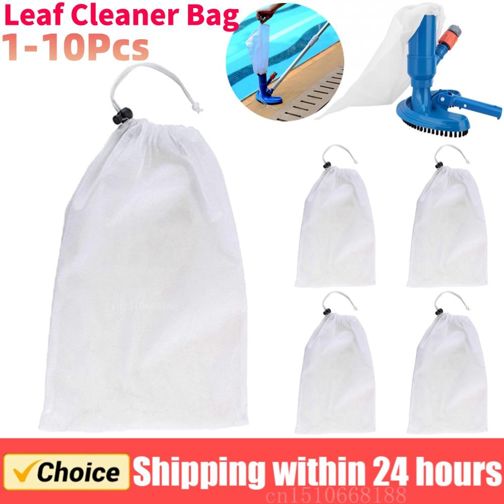 1-10Pcs Pool Cleaner Suction Bag Fine Mesh Pool Vacuum OPP Plastic Bag Fountain Spa Vacuum Cleaner Mesh Bag for Swimming