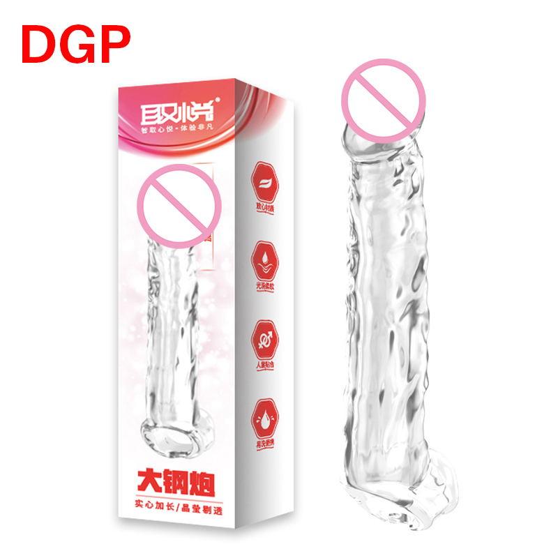 Prelungitor de mânecă pentru penis reutilizabil Prezervative reutilizabile pentru bărbați Extensor pentru mărirea penisului 6/10 cm Jucărie sexuală transparentă