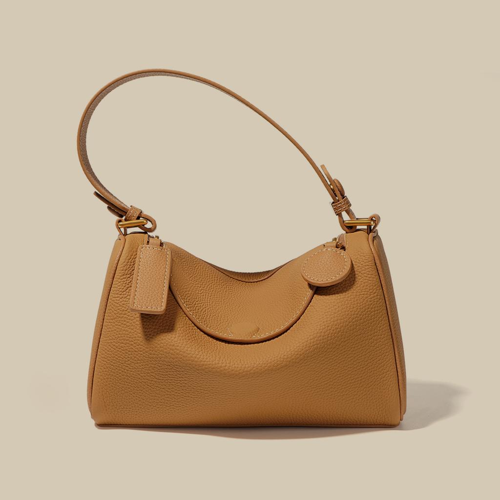 Bag Women's New First-layer Cowhide Versatile Messenger Bag, High-end Leather Shoulder Pillow Bag