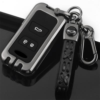 Housse de clé de voiture Pour Chery Tiggo 8 7 5X 2019 2020 Clé intelligente sans clé Télécommande Fob Étui de protection Porte-clés Accessoires de support de style de voiture