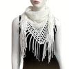 Women's European-Style Tassel Shawl: Summer Sun Protection, Triangle Scarf, Knit Cardigan, Beach Cover-Up