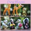 Figura de Bambi, el Pequeño Ciervo y el Conejo, PVC, Dibujos Animados, Decoración de Escritorio Para Coleccionistas