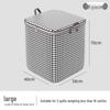 Large Transparent Foldable Fabric Wardrobe Organizer Box - Extra Capacity Quilt and Clothes Storage Basket