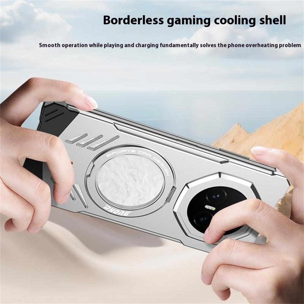 DYONG For Honor Magic V5 5G Metal Case Frameless Hollow Heat Dissipation Phone Cover with Kickstand