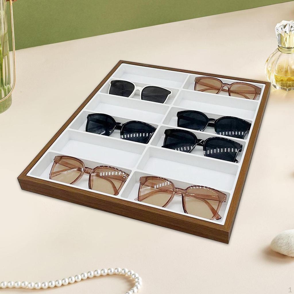 12 Slot Sunglasses Organizer Jewelry Decorative Eyewear Case Collection Eyeglasses