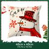 Christmas Snowman And Tree Pillowcase Bedroom Sofa Cushion Cover 100% Polyester Living Room Cushion Pillowcase Home Decor