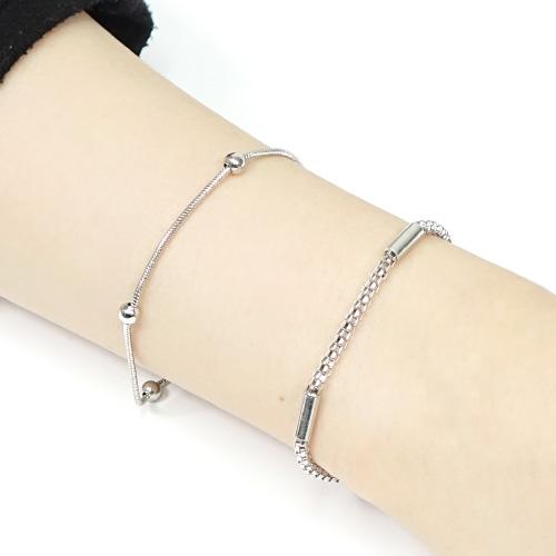 Glory_Arden Surgical Steel Ball Link Chain Bracelet / Gbsb-018