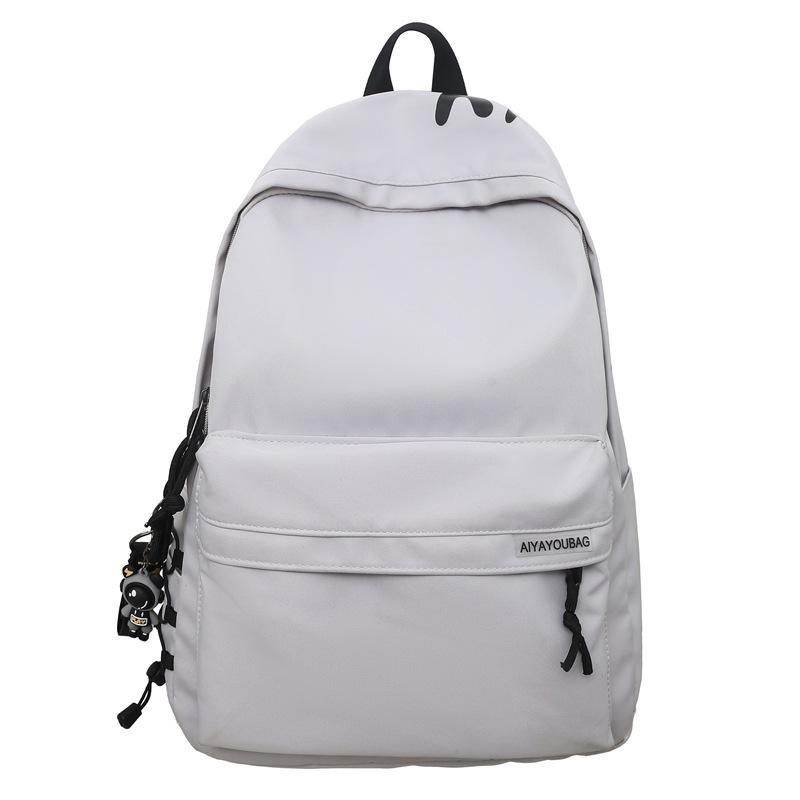 Japanese Trendy Cool Simple Letters Contrasting Colors Large Capacity Neutral Student Backpack 2025 New Junior High School Schoolbag