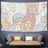 1 Cute Twin Kids Star Tapestry 2D Single Print Sweet Home Decor Soft Accessory Charming Functional KidThemed Attractive Durable