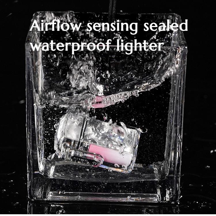 NEW Creative Intelligent Voice-controlled Lighter Transparent Waterproof Visible Case High-end Level Gift Cigarette Accessories