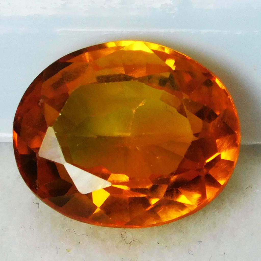 Sparkling 7.10 Ct Natural Fire Orange Sapphire CERTIFIED Loose Gemstone Oval Cut A-4214