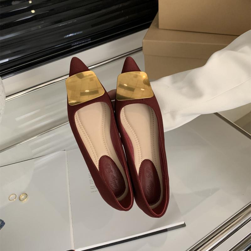 Pointed-toe Low-cut Single Shoes - Women's Spring-autumn New Style Casual Flat Shoes