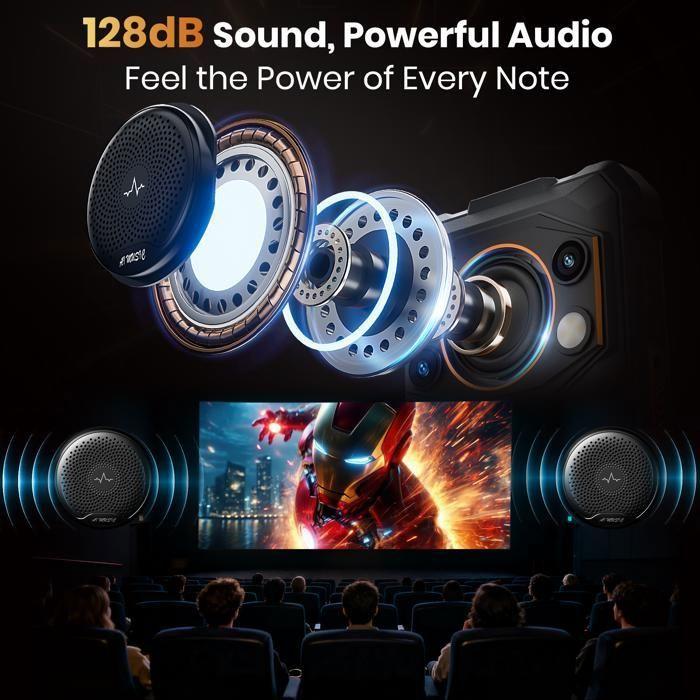 FOSSiBOT F110 Pro 5G - Smartphone incassable 6,7" HD+ • 20 Go RAM • 128 Go (ext. 2 To) • 50 MP • 10000 mAh • IP68/IP69K