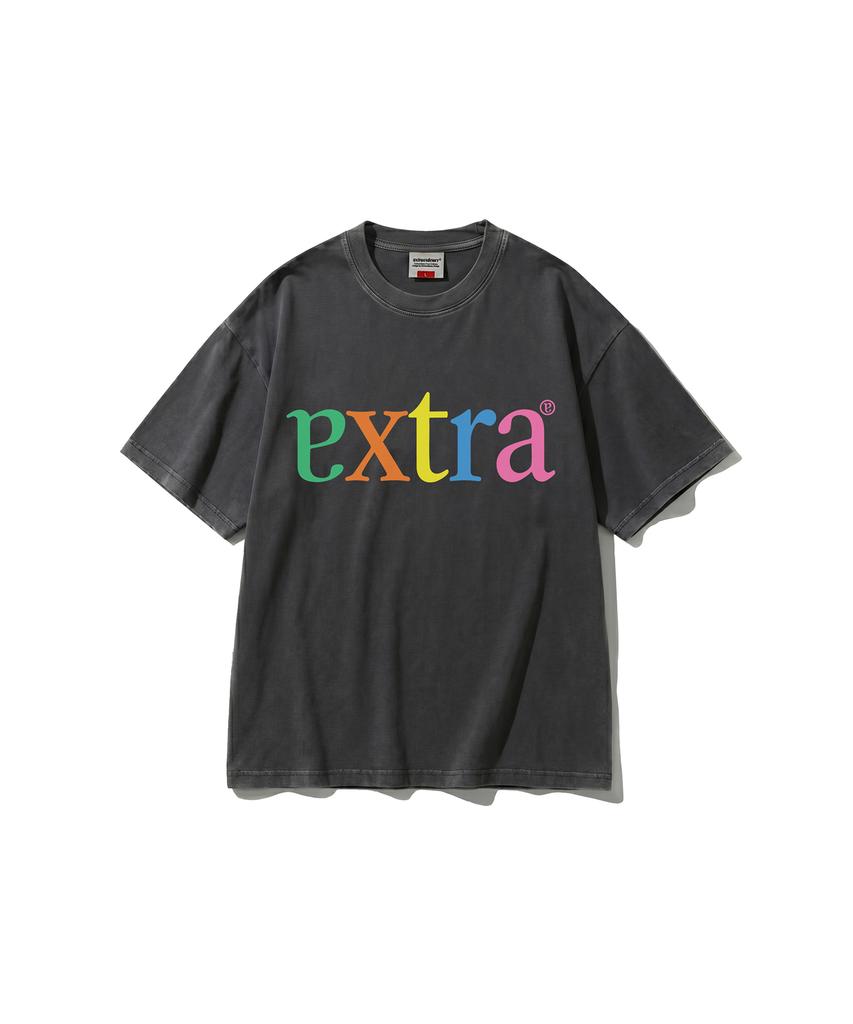EXTRAORDINARY Washed Extra Bootleg Tee Charcoal