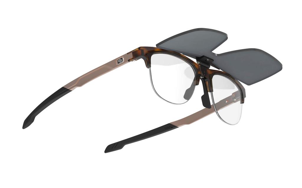 RUDYPROJECT Sportsonnenbrille INKAS Glänzend Rauch Schwarz [RUDY PROJECT] Klappbar Demi-Schildkröte SP681050-0B00
