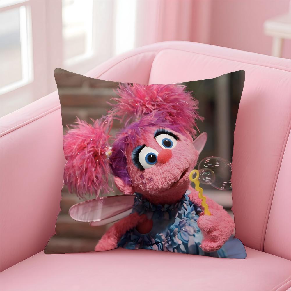 AAbby Cadabby Cushion Cover Pillowcase Short Plush Invisible Zipper Room Sofa Cushion Cover