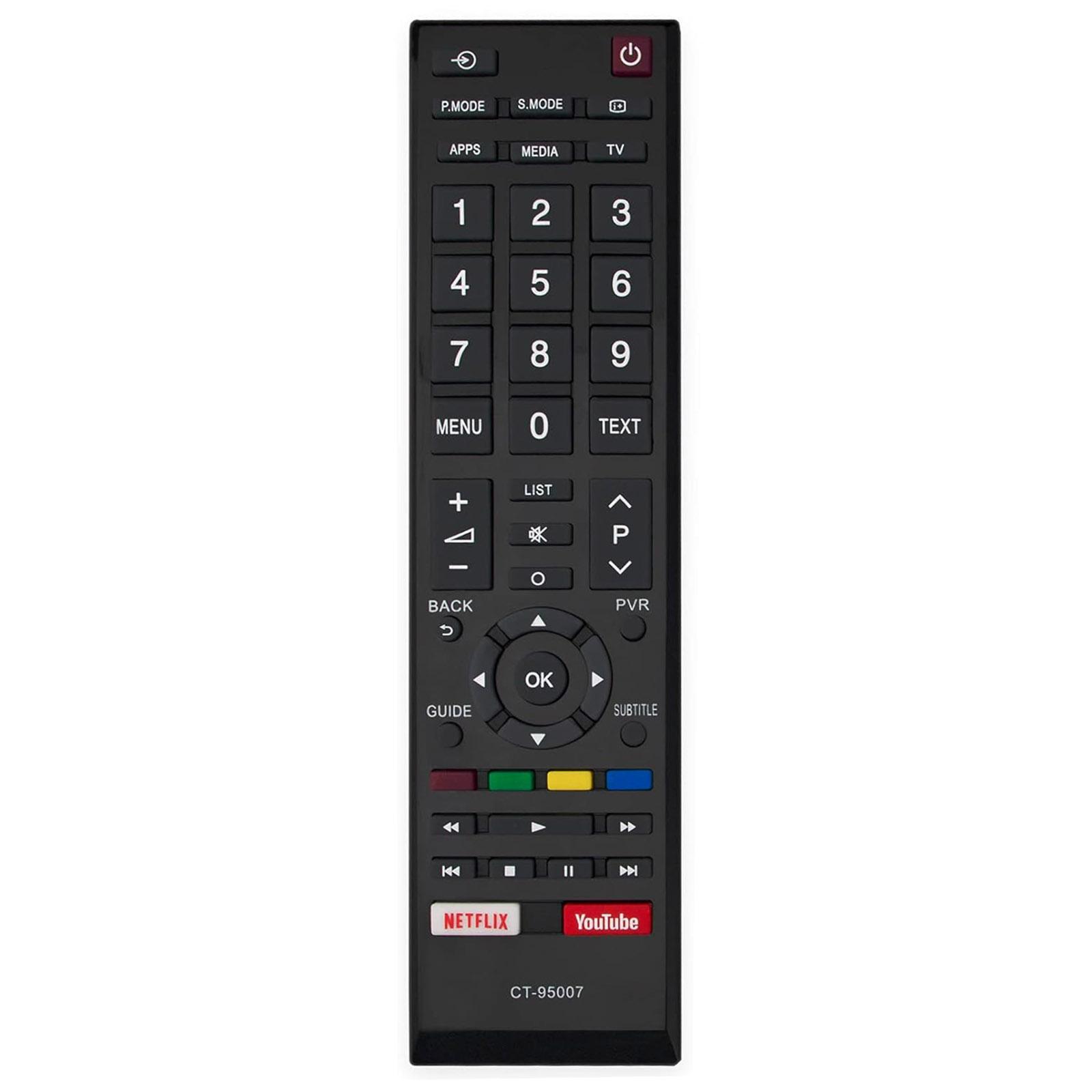 

CT-95007 For Toshiba TV Remote Control 1-10m Range Infrared Replacement Controller A