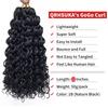 12"GoGo Curl Crochet Hair Short Curly Crochet Hair for Women Water Wave Deep Twist Crochet Braids Synthetic Braiding Hair