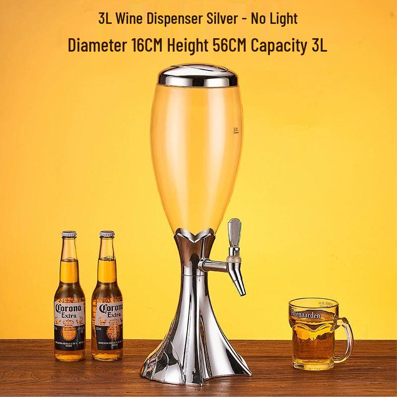 Luminous Plastic Beer Tower Dispenser