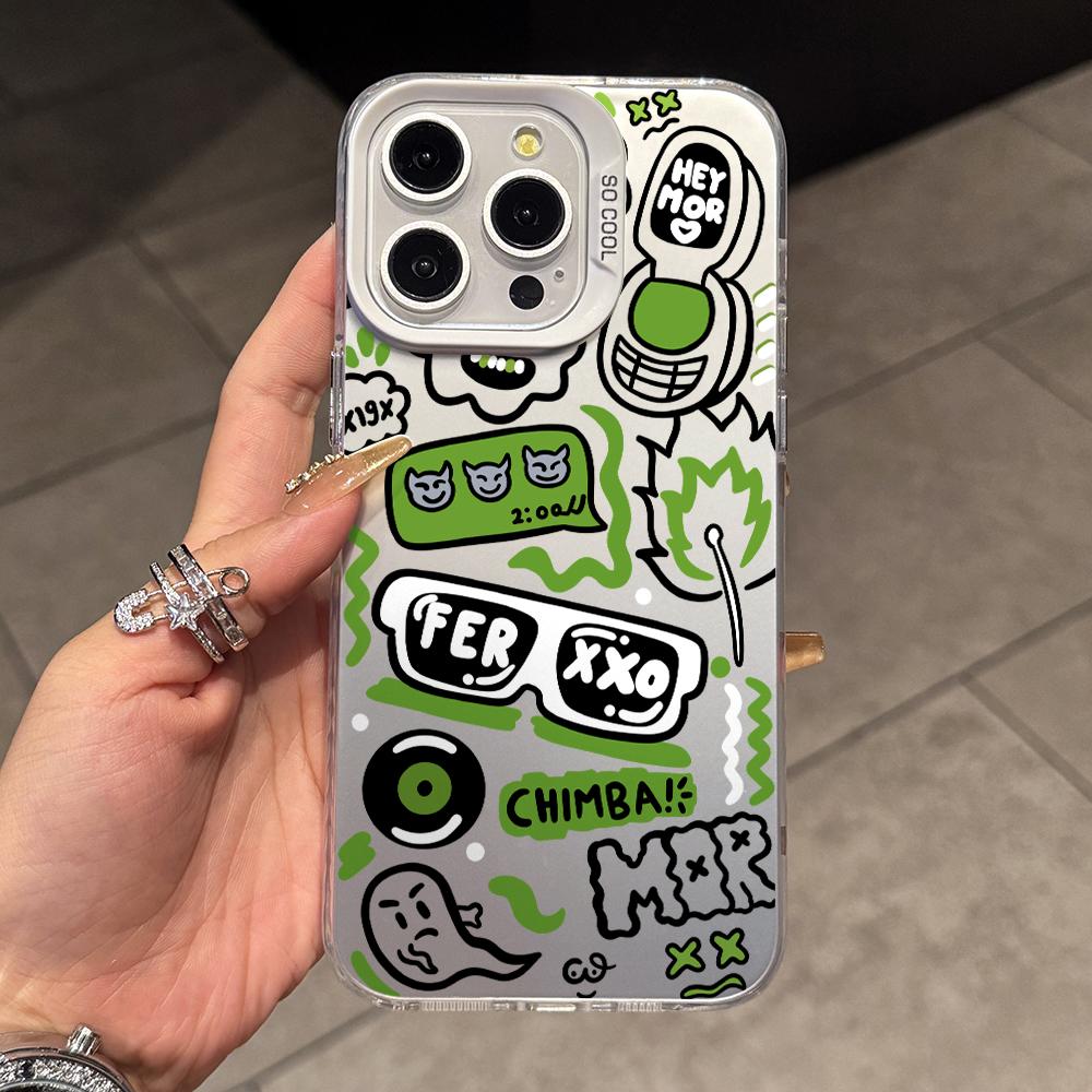 Feid Nitro Jam F-Ferxxo Phone Case for iPhone 17 Air 16 16e 15 14 Plus 13 12 11 Pro Max X Xs XR 8 Colorful Silver Hard Cover