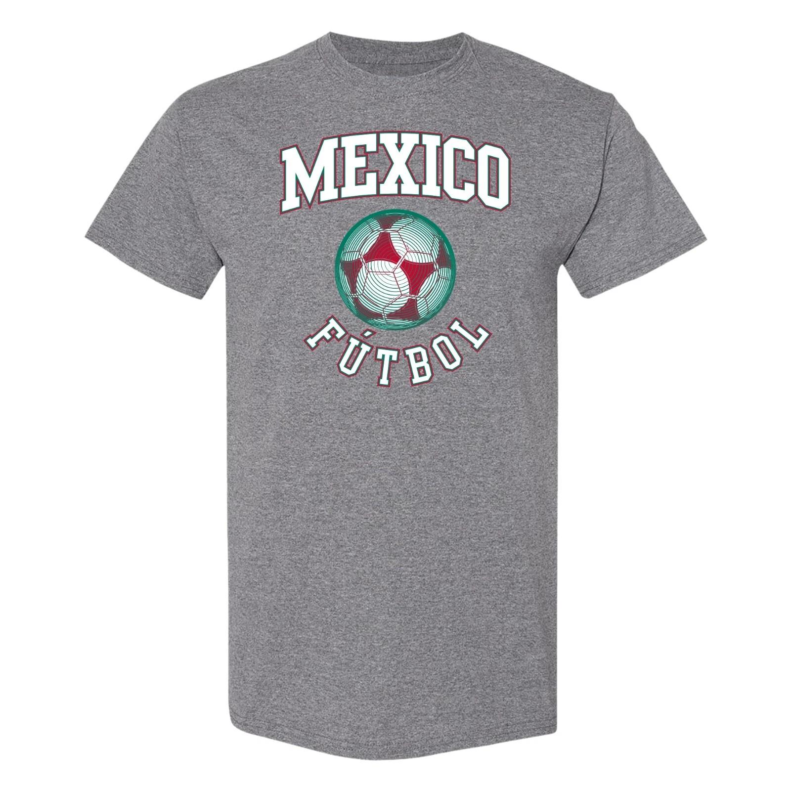Mexico Soccer Ball T-Shirt - Graphite Heather S