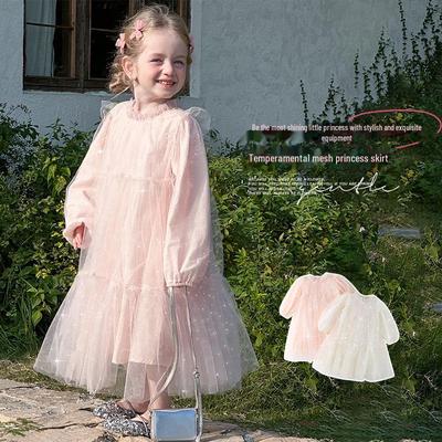 Neues Frühlings-Pailletten-Tüll-Prinzessin-Geburtstagskleid für Mädchen