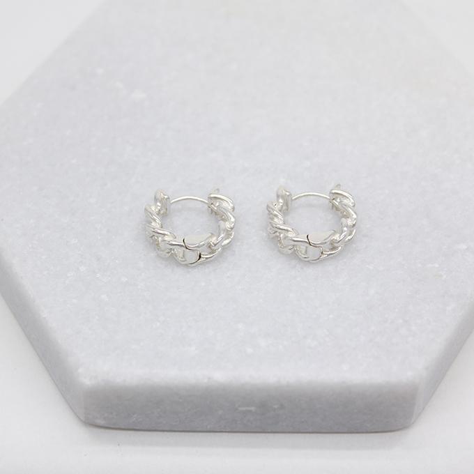 Custage Twist Circle Earrings